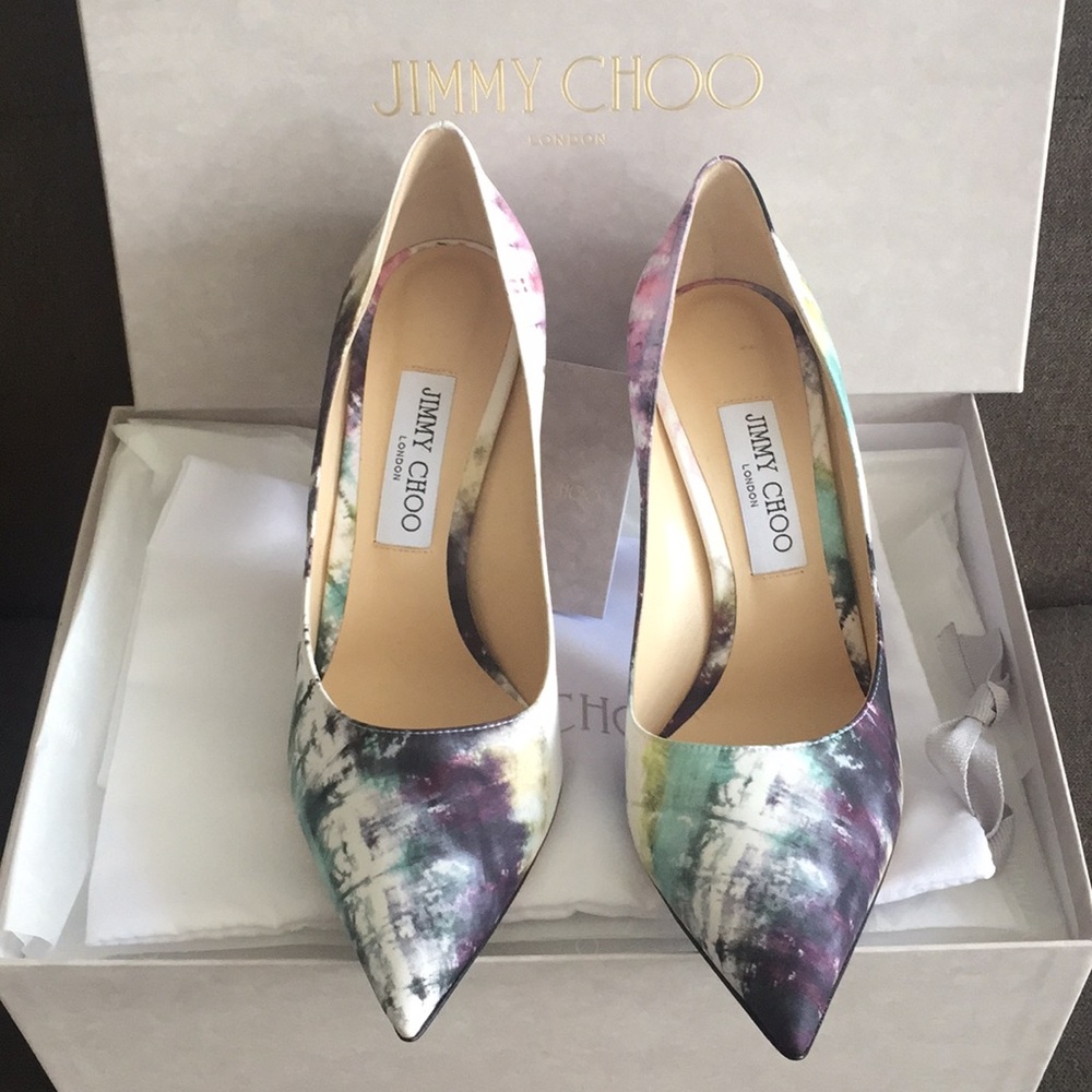 NEW NIB Jimmy Choo Hawaii Oasis Heels Pumps 39.5 - Picture 2 of 7